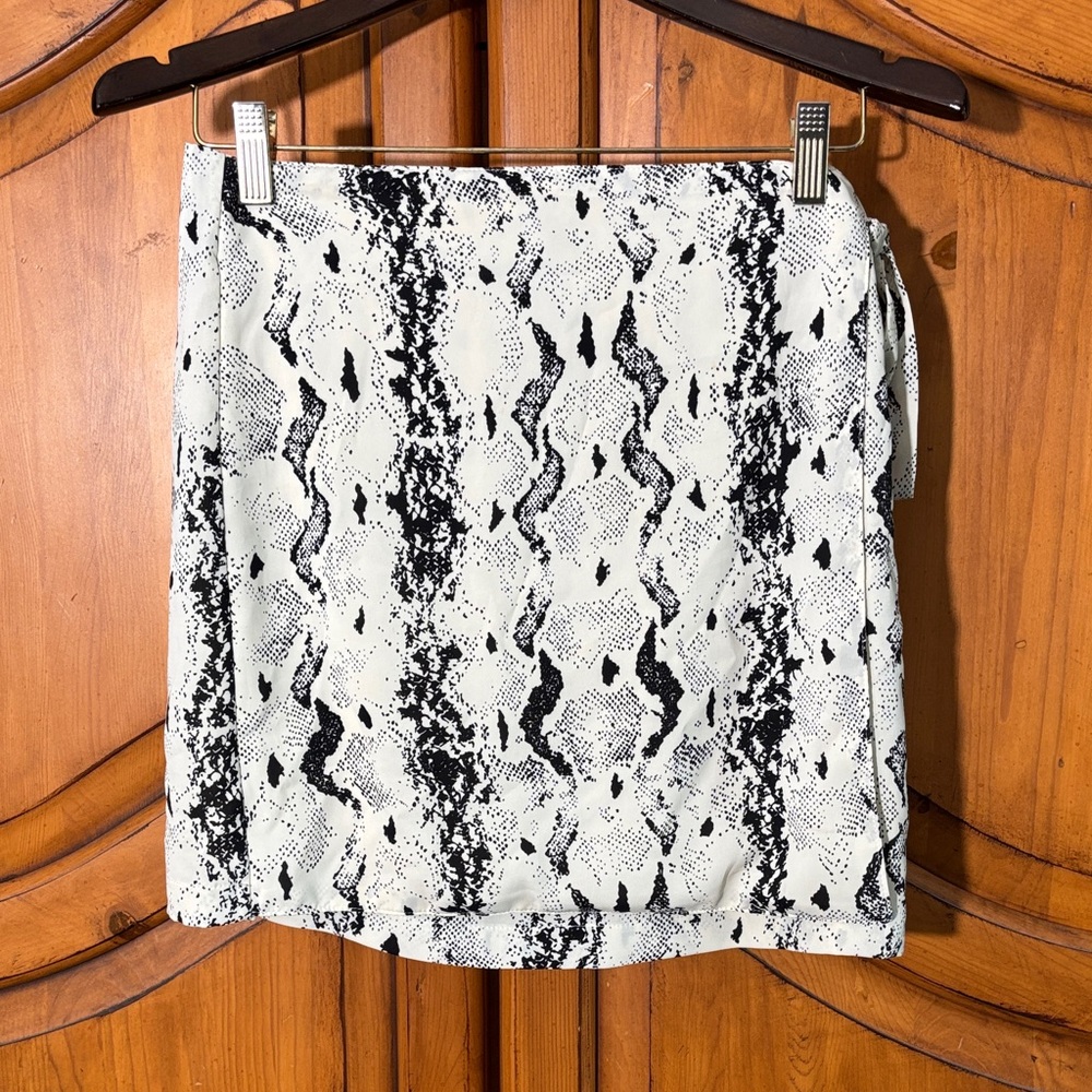 She + Sky Snake Print Mini Skirt